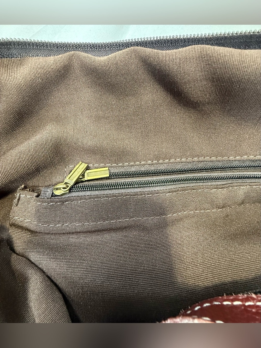 Colorful Striped Leather Shoulder Bag with Studded Strap - Picture 11 of 13